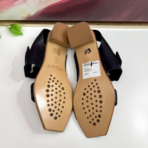 Pedro Garcia Zirel Slingback Block Heel Sandal in Black Size EU 37 / US 7 - Picture 12 of 15